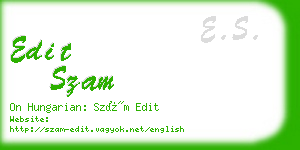 edit szam business card